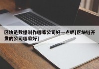 区块链数据制作哪家公司好一点呢[区块链开发的公司哪家好]