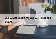 加拿大的区块链公司[加拿大slb数字货币交易所]